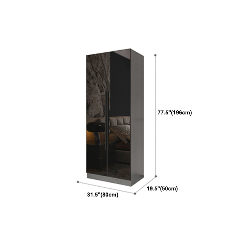 Modern Style Wardrobe Grey Colour Glass Wardrobe Closet for Bedroom