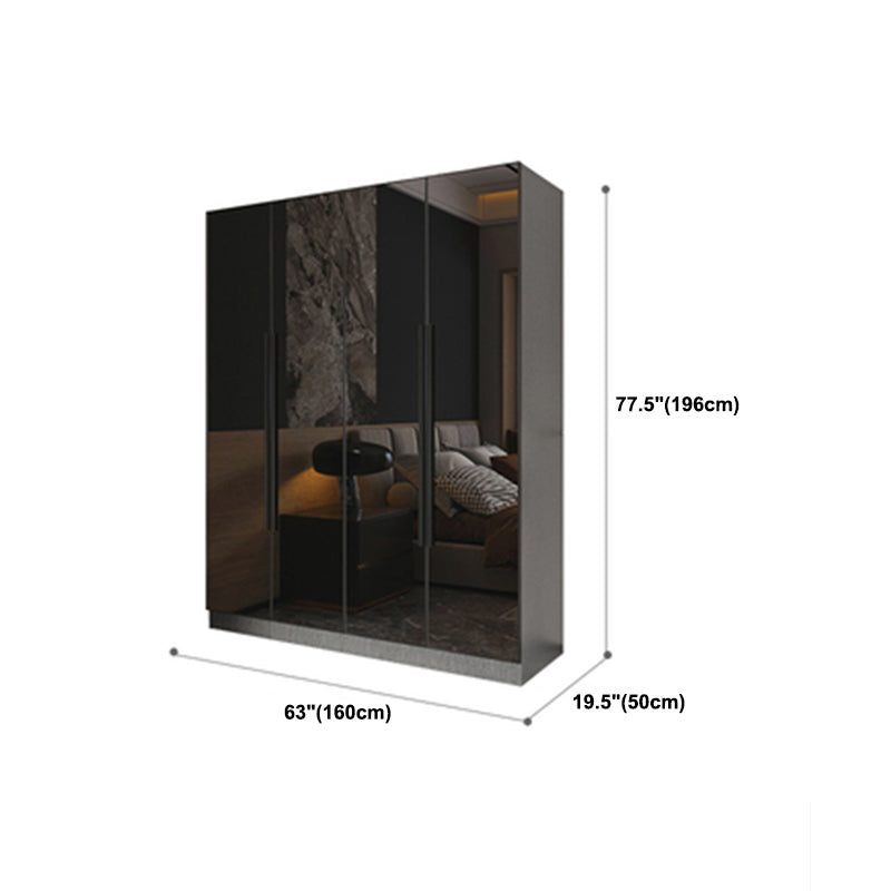 Modern Style Wardrobe Grey Colour Glass Wardrobe Closet for Bedroom