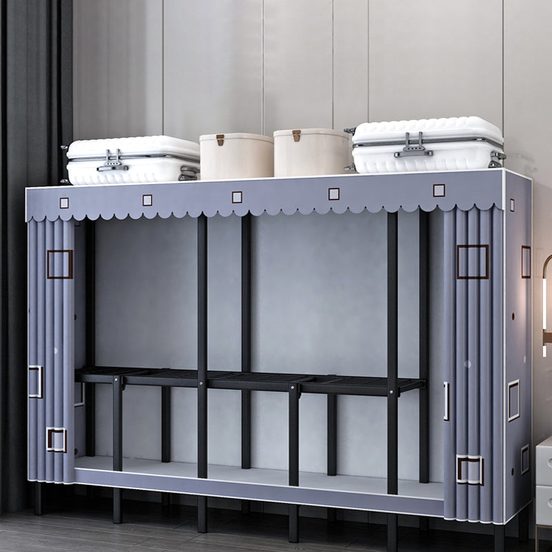 Folding Contemporary Wardrobe Armoire Steel Frame Wardrobe Cabinet for Bedroom