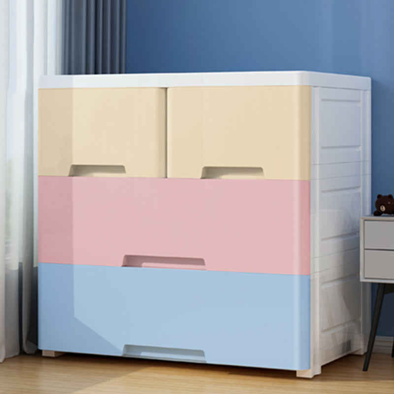 Modern Style Non-Hanging Armoire Plastic Home Cabinet with Drawers