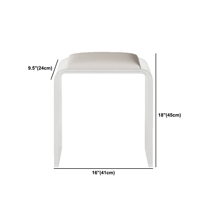 White Make-up Vanity with 2 Drawers and Stool for Bedroom 31.5" High