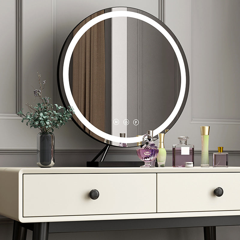 White Wooden Top Make-up Vanity with Drawer for Bedroom 29.53"
