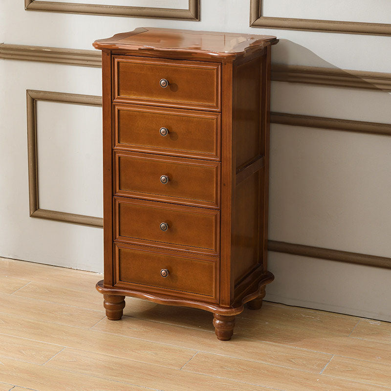 American Traditional Wood Lingerie Chest Bedroom Vertical Dresser without Mirror