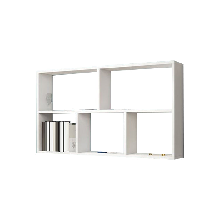 Contemporary Floating Bookshelf Wall Mounted Manufactured Wood Bookcase