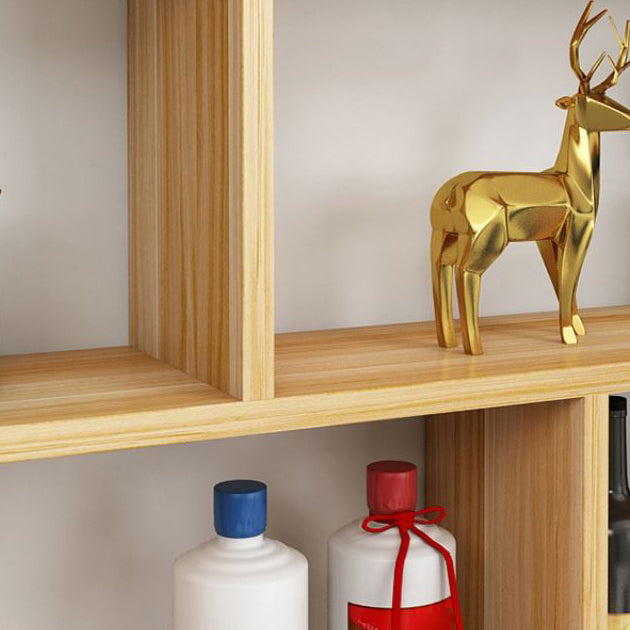 Contemporary Floating Bookshelf Wall Mounted Manufactured Wood Bookcase