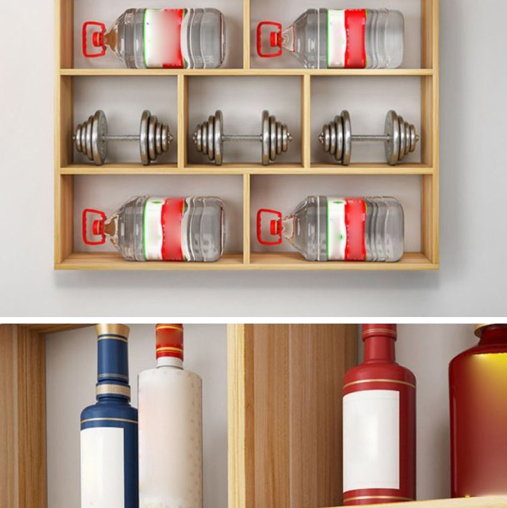 Contemporary Floating Bookshelf Wall Mounted Manufactured Wood Bookcase