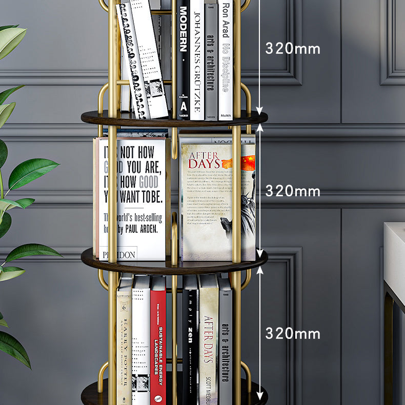 Nordic Geometric Bookcase Rotatable Study Room Storage Bookshelf