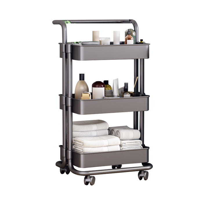 Movable Plastic Bookshelf Nordic Home Open Bookcase with Casters