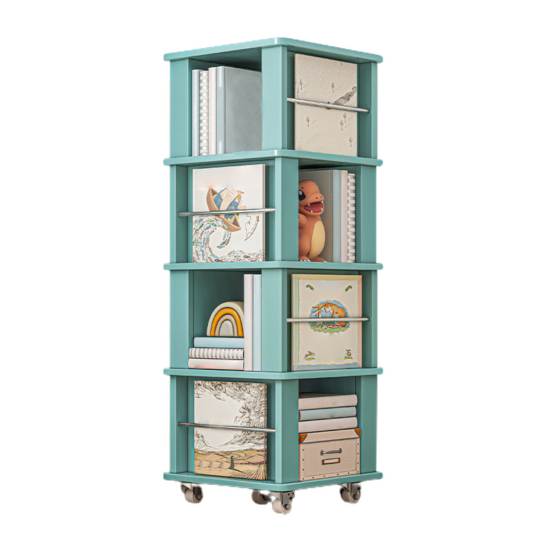 Geometric Closed Back Bookshelf Nordic Rotatable Study Room Bookcase
