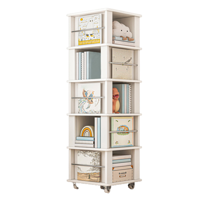Geometric Closed Back Bookshelf Nordic Rotatable Study Room Bookcase