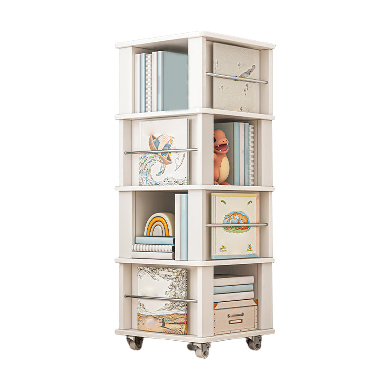 Geometric Closed Back Bookshelf Nordic Rotatable Study Room Bookcase