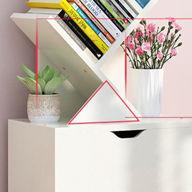 Modern Wood Bookcase, Closed Back Bookshelf for Any Room, 13.5" L X 8.5" W