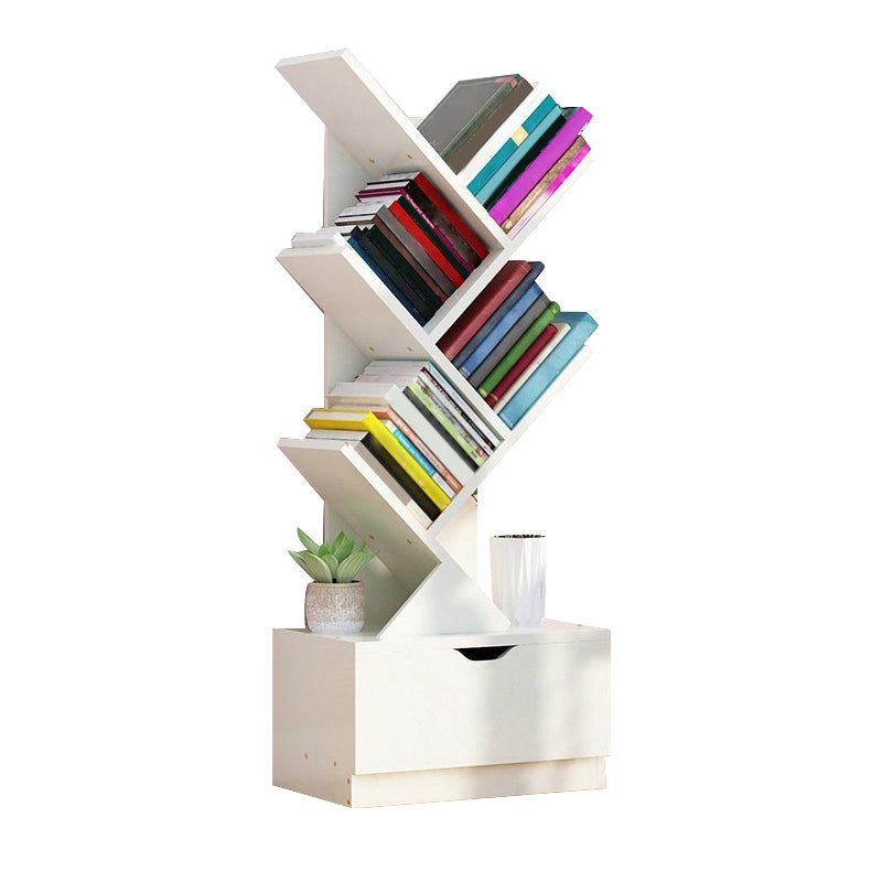 Modern Wood Bookcase, Closed Back Bookshelf for Any Room, 13.5" L X 8.5" W