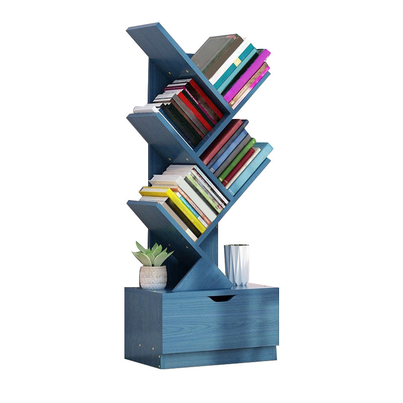 Modern Wood Bookcase, Closed Back Bookshelf for Any Room, 13.5" L X 8.5" W