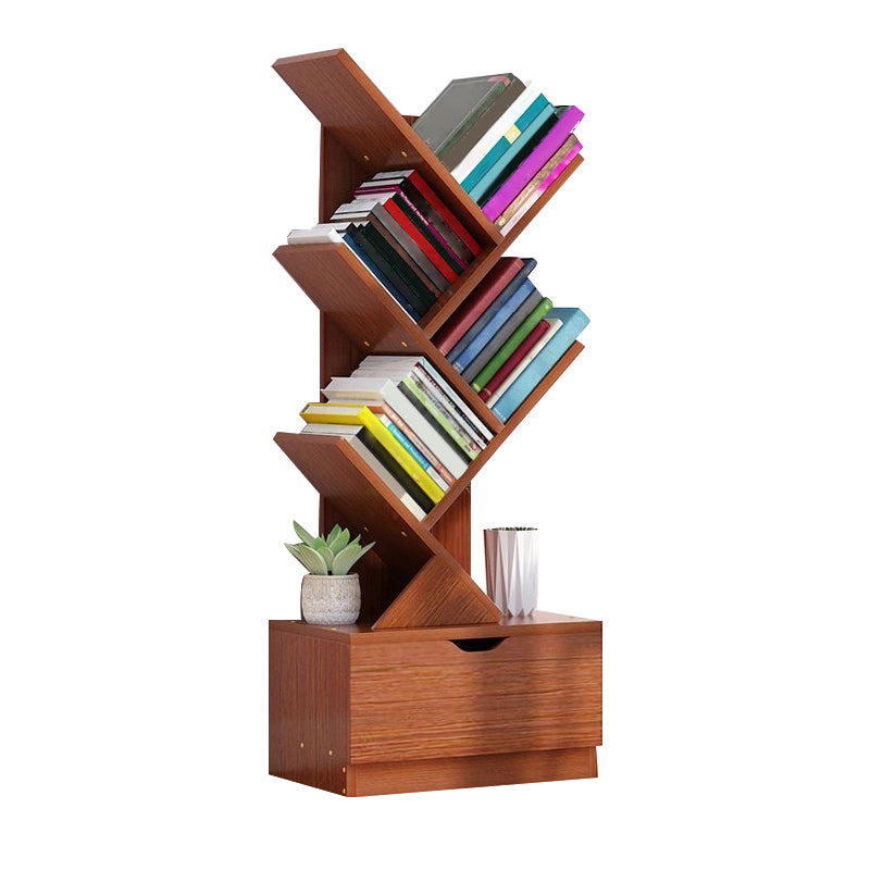 Modern Wood Bookcase, Closed Back Bookshelf for Any Room, 13.5" L X 8.5" W