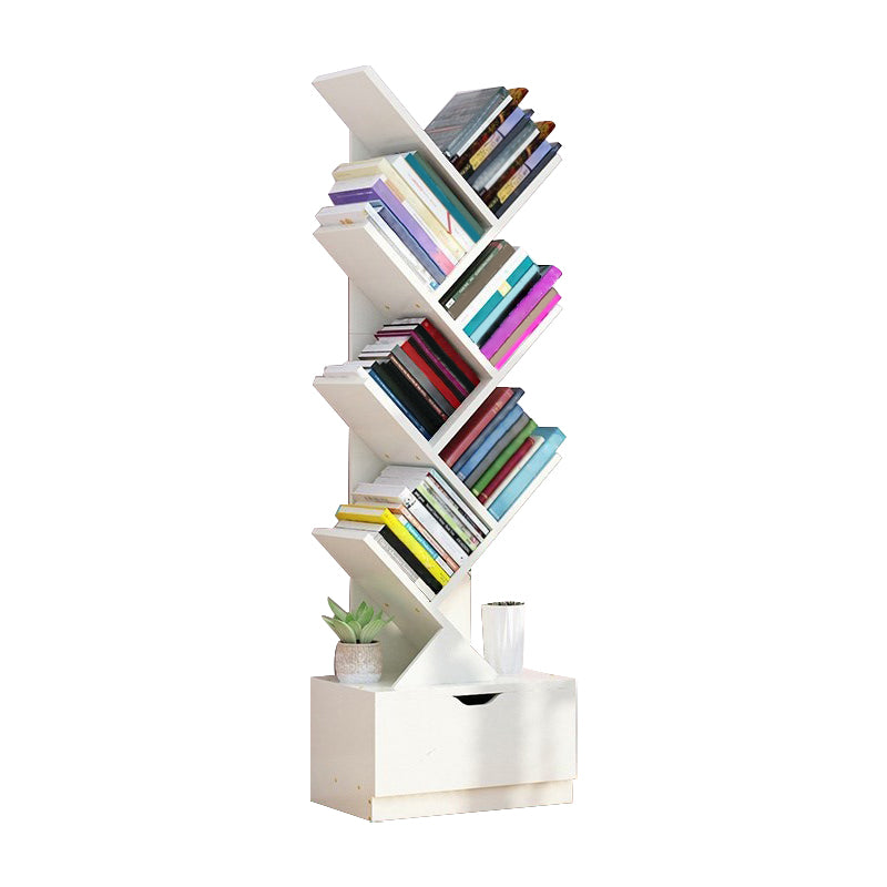 Modern Wood Bookcase, Closed Back Bookshelf for Any Room, 13.5" L X 8.5" W