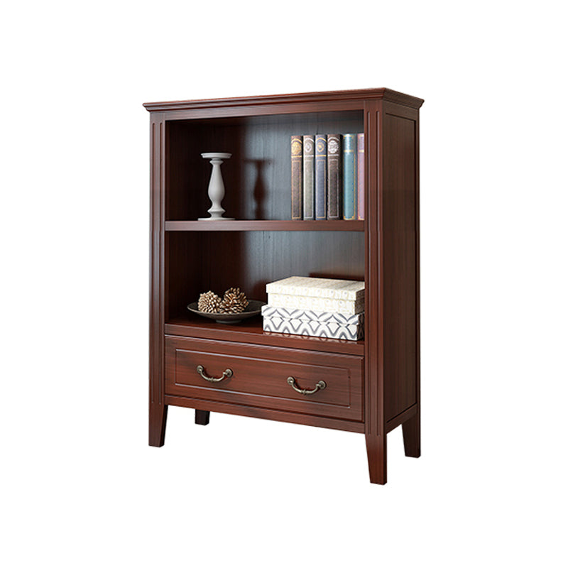 Closed Back Wooden Bookshelf Nordic Study Room Storage Standard Bookcase
