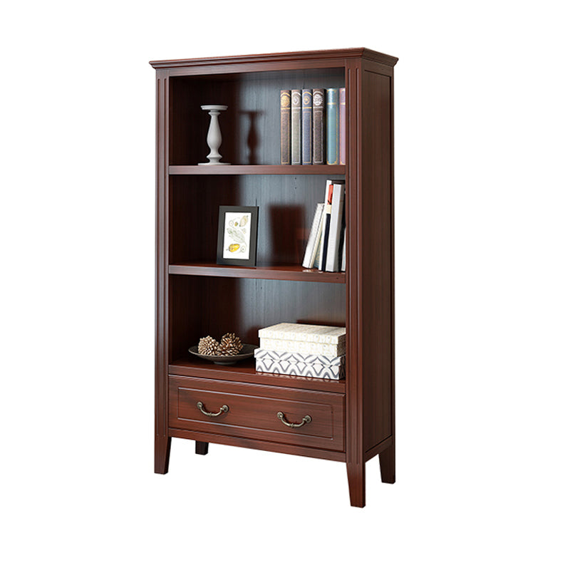 Closed Back Wooden Bookshelf Nordic Study Room Storage Standard Bookcase