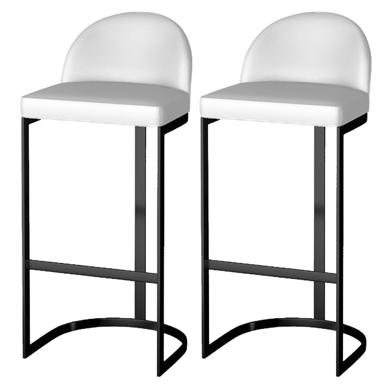 Scandinavian Bucket Counter & Bar Stool Faux Leather Bar Stool for Dining Room