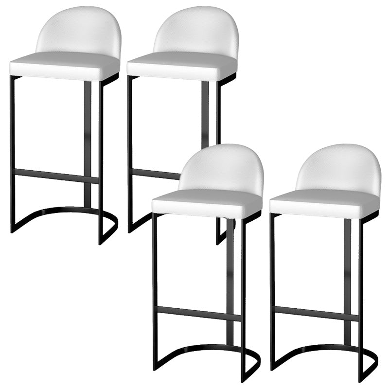 Scandinavian Bucket Counter & Bar Stool Faux Leather Bar Stool for Dining Room