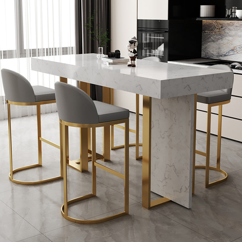 Scandinavian Bucket Counter & Bar Stool Faux Leather Bar Stool for Dining Room