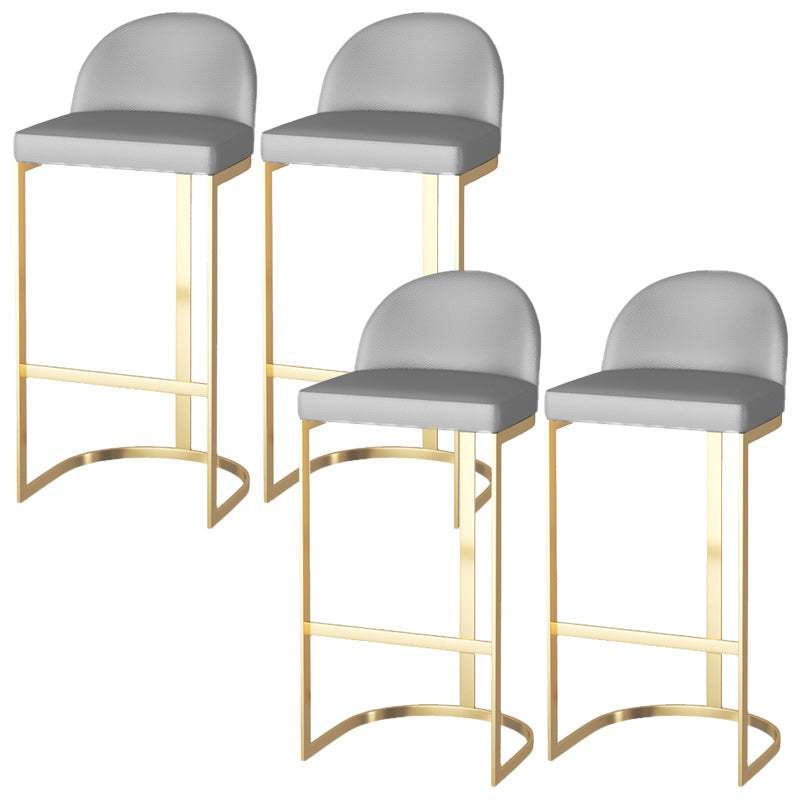 Scandinavian Bucket Counter & Bar Stool Faux Leather Bar Stool for Dining Room