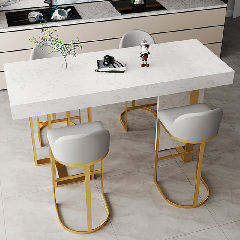 Scandinavian Bucket Counter & Bar Stool Faux Leather Bar Stool for Dining Room