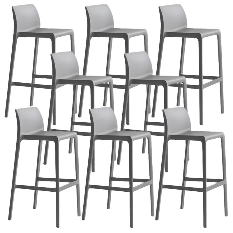 Modern Bar-stool Plastic Counter Bar Stool with Plastic Legs for Restaurant