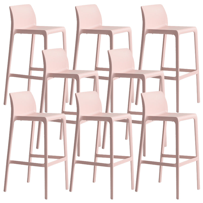 Modern Bar-stool Plastic Counter Bar Stool with Plastic Legs for Restaurant
