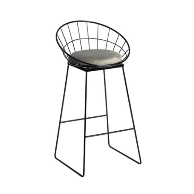1/3 Pieces Industrial Iron Bar Table Set Round Bistro Set with Grey Stone Top