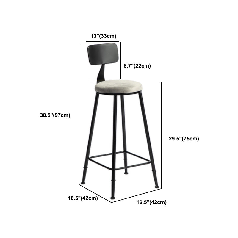 1/3 Pieces Industrial Iron Bar Table Set Round Bistro Set with Grey Stone Top