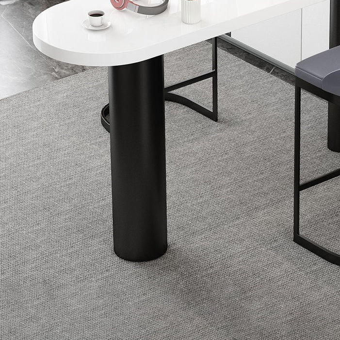 Modern 1/3 Pieces Bar Table Set Stone Counter Table with High Stools