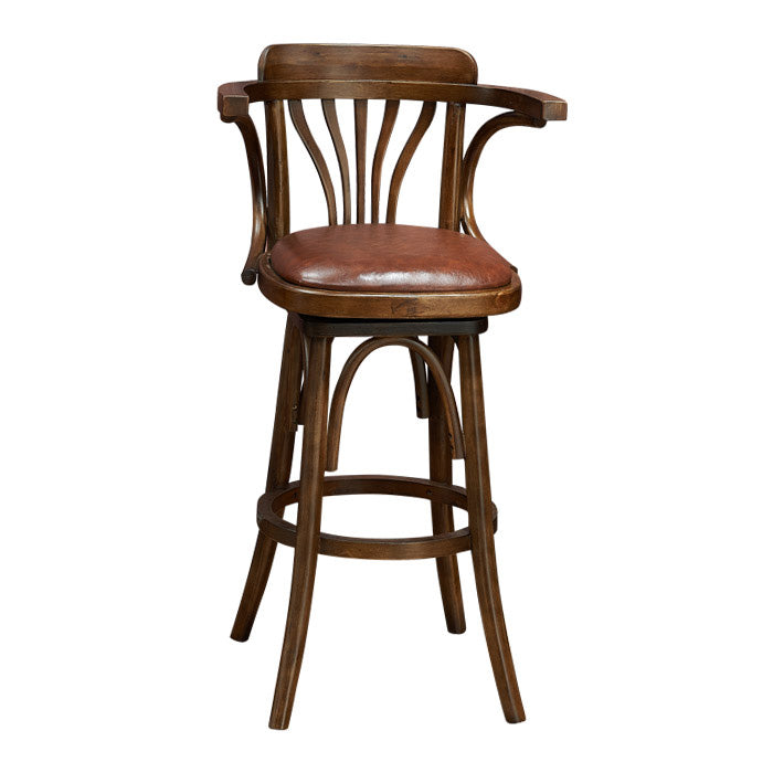 Industrial Solid Wood Bar Table Set 1/3/4/5 Pieces Counter Table with High Stools