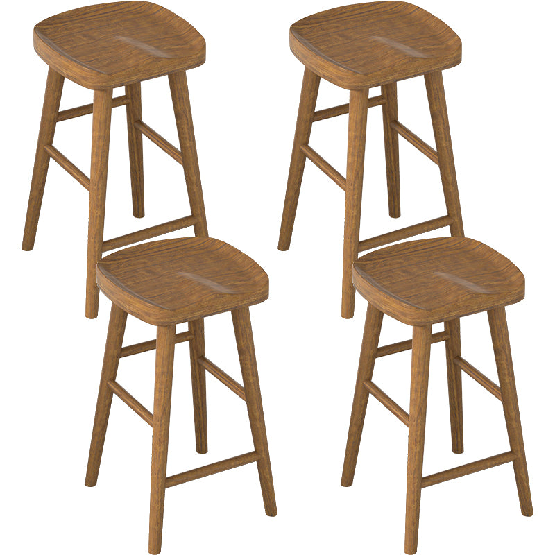 Luxury Rectangle Solid Wood Bar Table Set 1/4/5/7 Pieces Counter Table with Stools