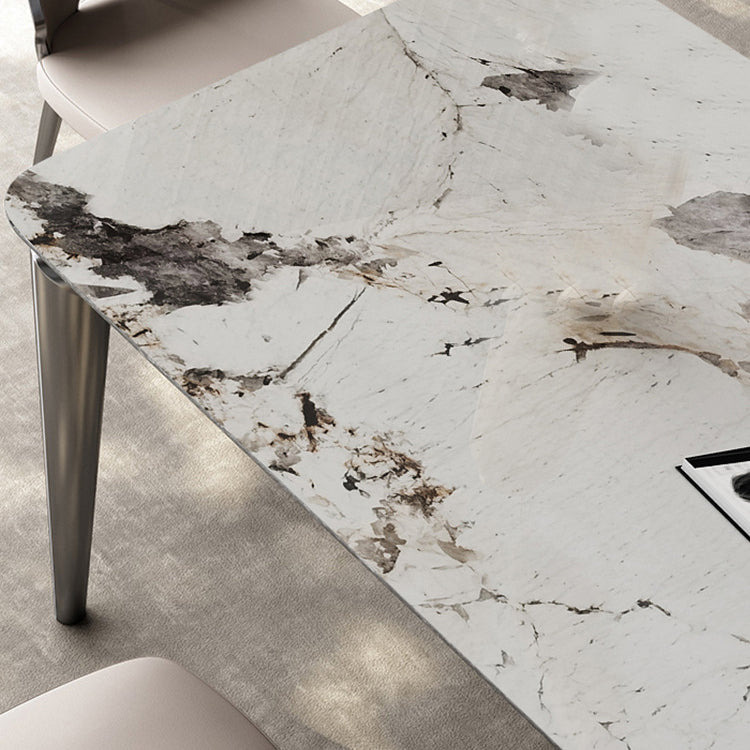 Designer Style Sintered Stone Top Dining Set Rectangle 1/4/6 Pieces Dining Room Table Set