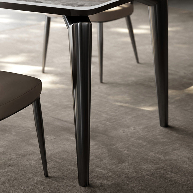 Designer Style Sintered Stone Top Dining Set Rectangle 1/4/6 Pieces Dining Room Table Set