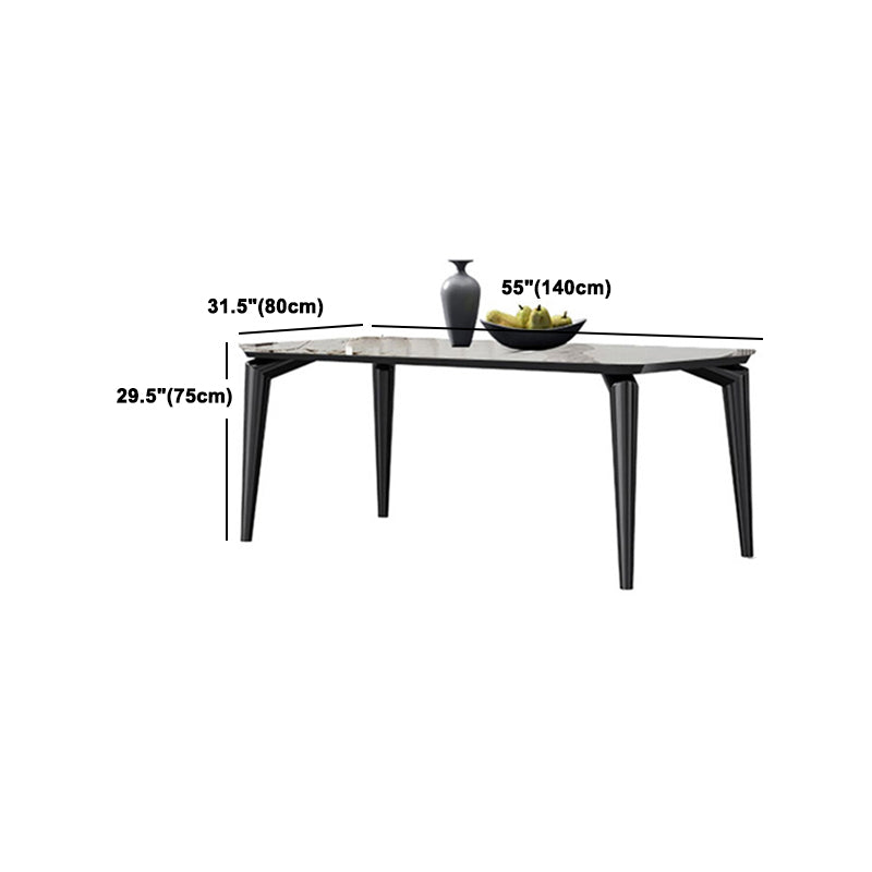 Designer Style Sintered Stone Top Dining Set Rectangle 1/4/6 Pieces Dining Room Table Set