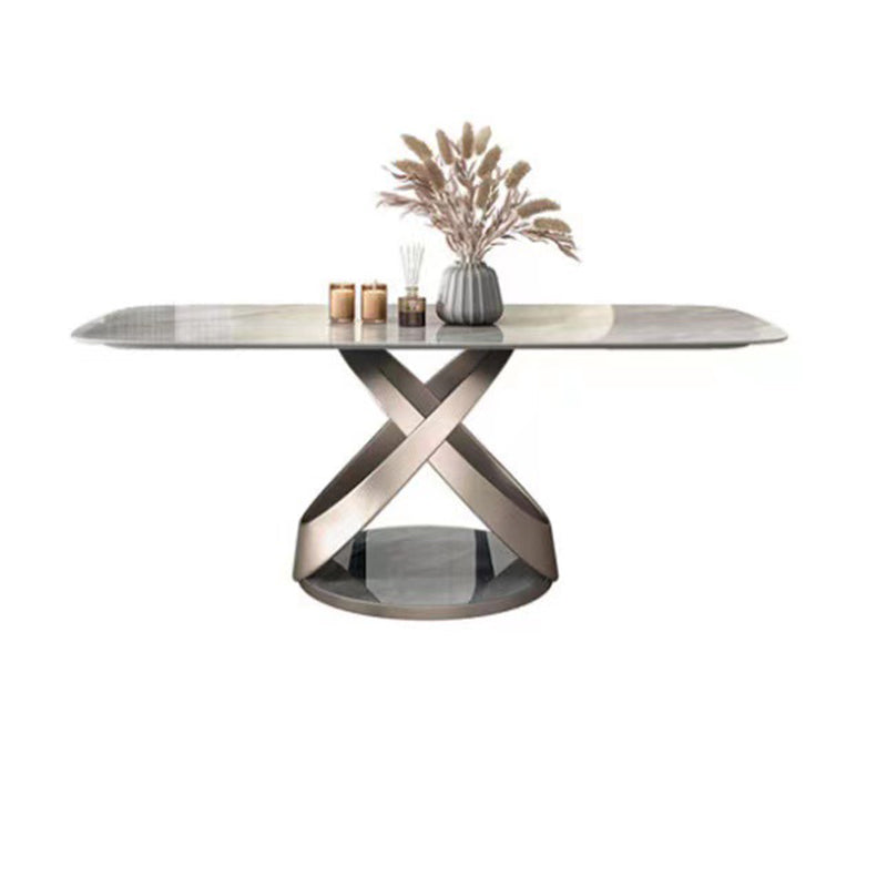 Nordic Sintered Stone Top Dining Set Rectangle 1/2/5/6 Pieces Dinette Table Set