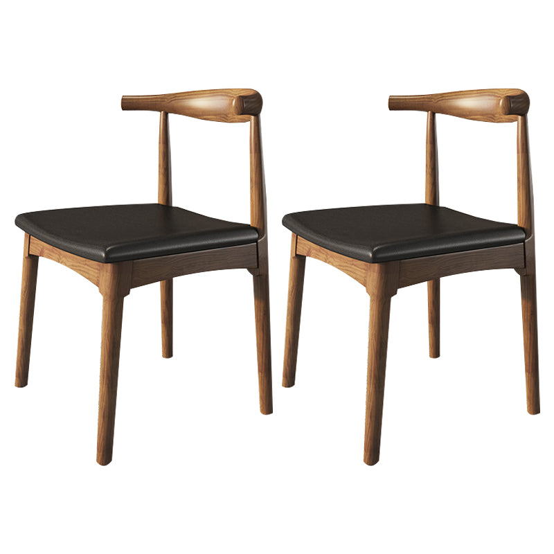 Industrial Dining Table Set 1/3/4/5/7 Pieces Solid Wood Top Table with Cow Horn Chairs