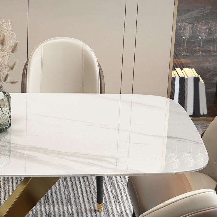 Modern Kitchen Stone Furniture Set 1/4/5/7 Pieces with Upholstered Side Chairs