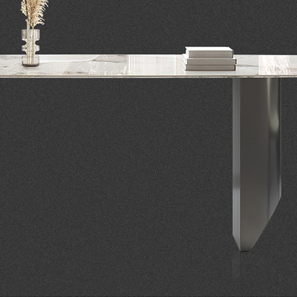 Modern Sintered Stone Top Dining Set Rectangle 1/2/5/6/7 Pieces Dining Room Table Set