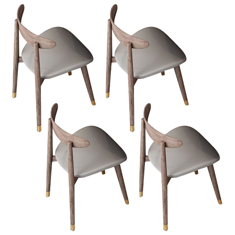 Modern Dining Set 1/4/7 Pieces Folding Dining Table with Open Back Dining Side Chairs