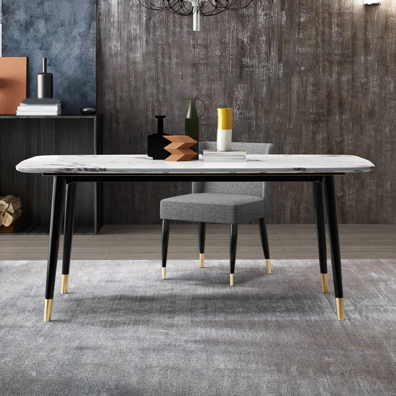 Glam Style Sintered Stone Dining Set Rectangle 1/2/4/6/7 Pieces Dining Set