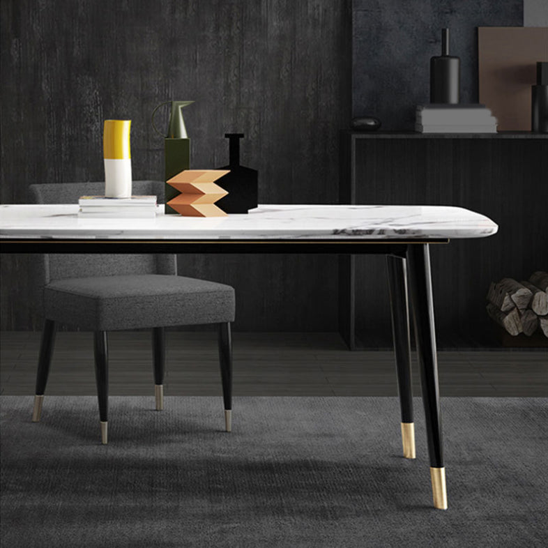 Glam Style Sintered Stone Dining Set Rectangle 1/2/4/6/7 Pieces Dining Set