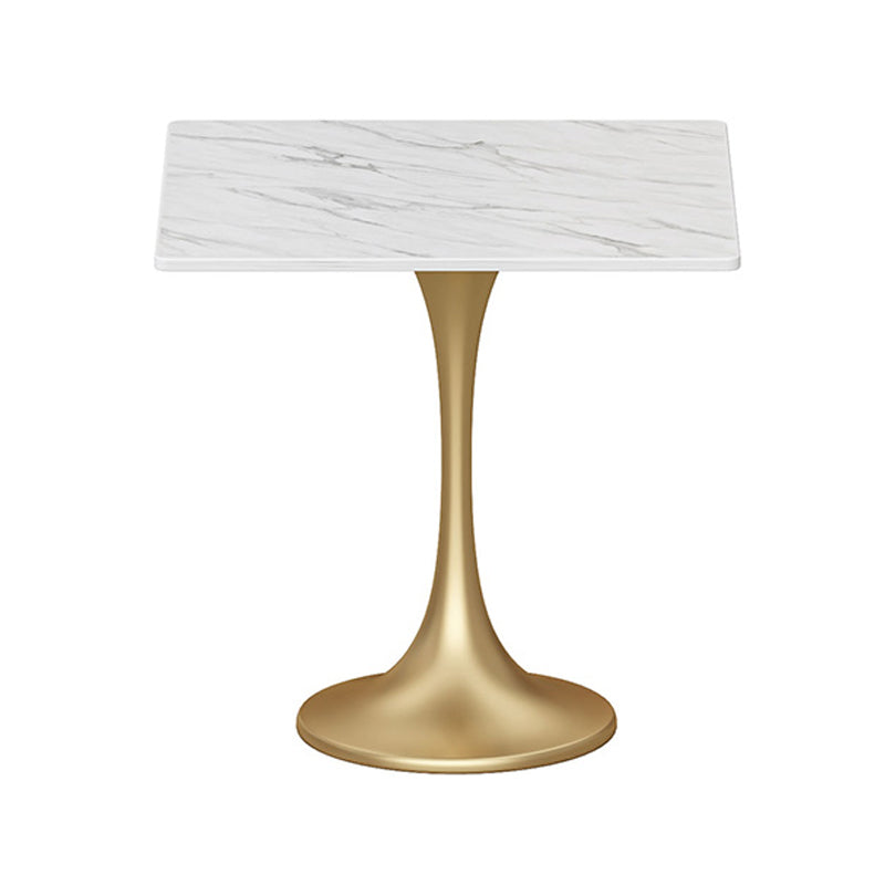 Traditional Luxury Dining Table Sintered Stone White Top Table for Dining Room