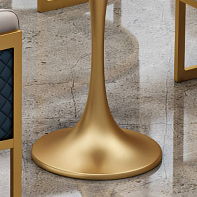 Traditional Luxury Dining Table Sintered Stone White Top Table for Dining Room