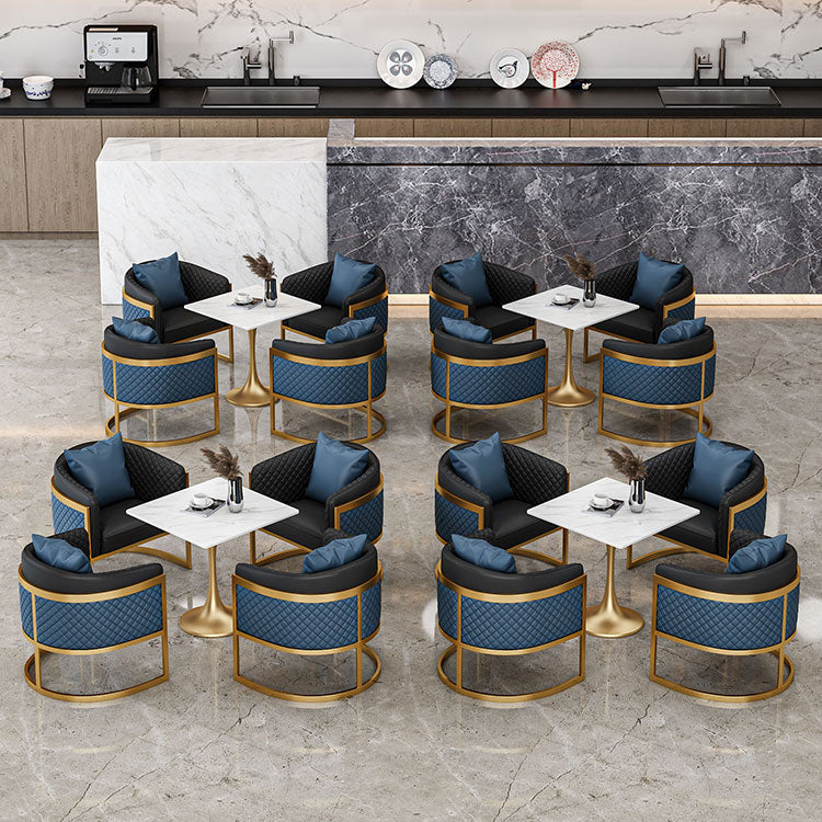 Traditional Luxury Dining Table Sintered Stone White Top Table for Dining Room