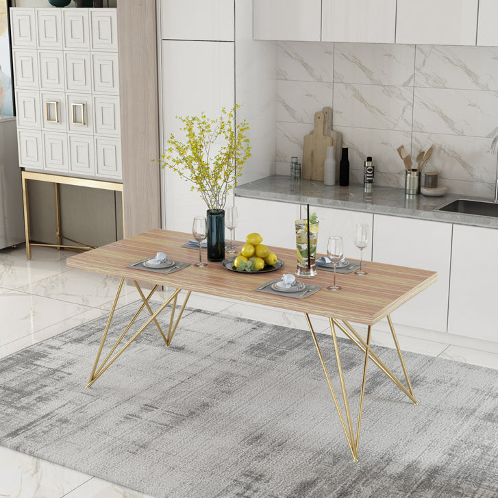 Luxury Style Dining Table Rectangle Dinette Table for Home Kitchen