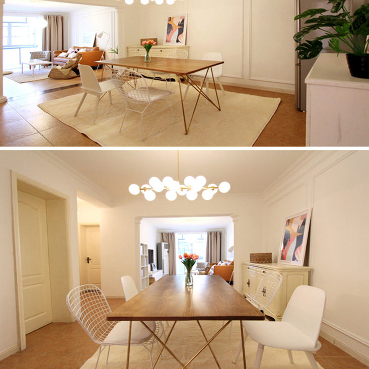 Luxury Style Dining Table Rectangle Dinette Table for Home Kitchen