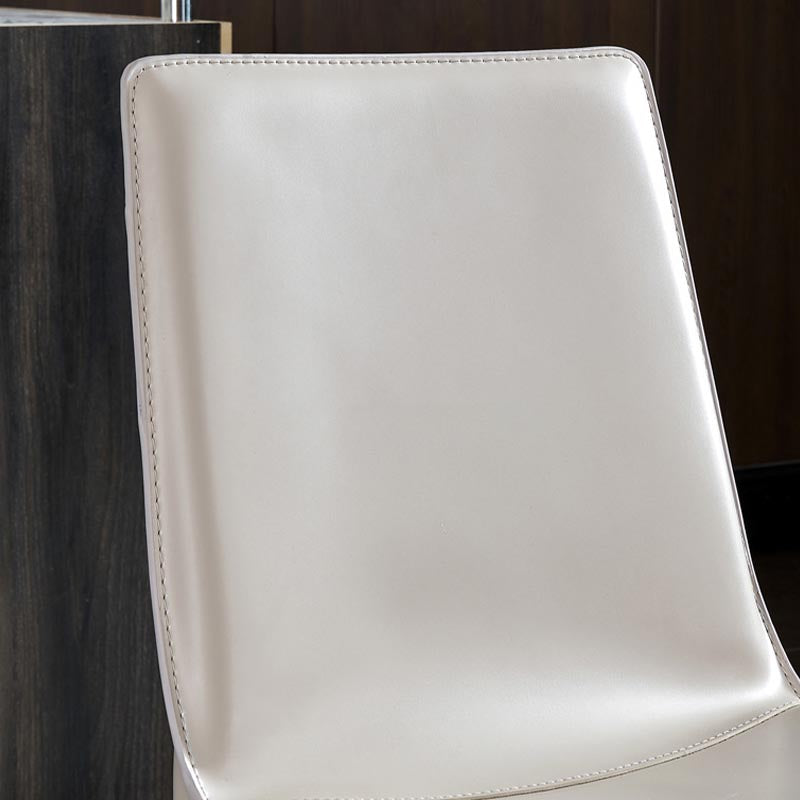 Contemporary Style Dining Chairs Armless Chair with Metal Legs for Kitchen